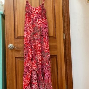 Free People floral with slit maxi dress size XS